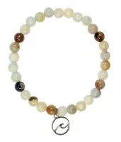 Multi Stone Bracelet W/ Wave - Beachin Surf