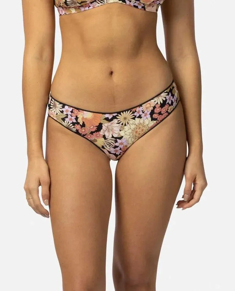 Mystic Floral Cheeky Coverage Hipster Bikini Bottoms - Beachin Surf