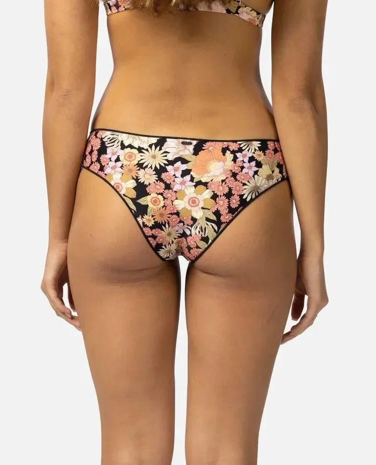 Mystic Floral Cheeky Coverage Hipster Bikini Bottoms