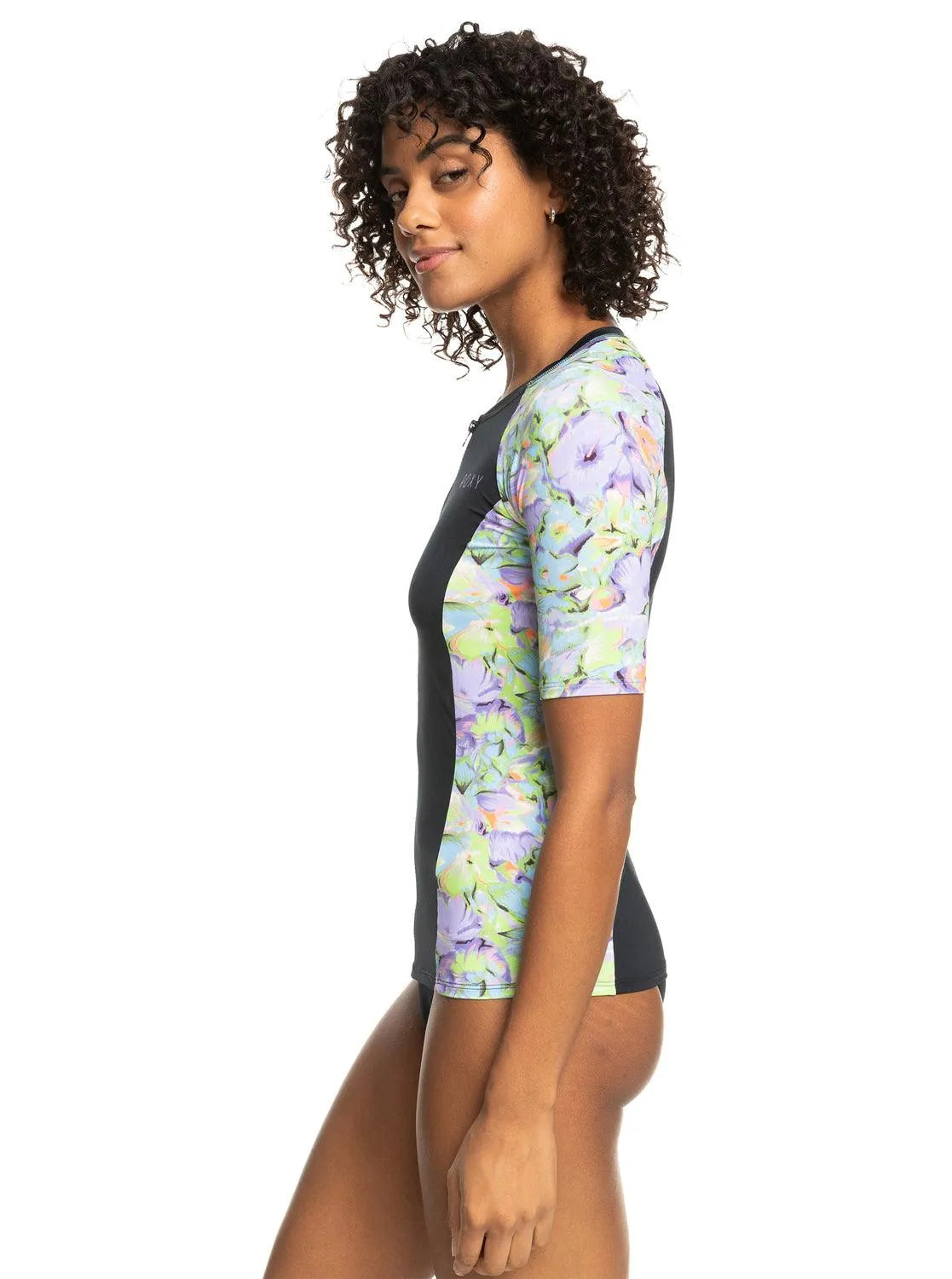 New Lycra Short Sleeve Zip-Up Rash Vest - Beachin Surf