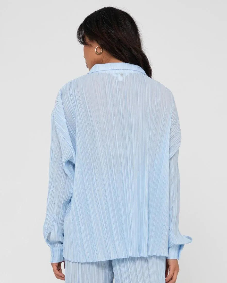 Nissi Long Sleeve Pleated Shirt - Beachin Surf