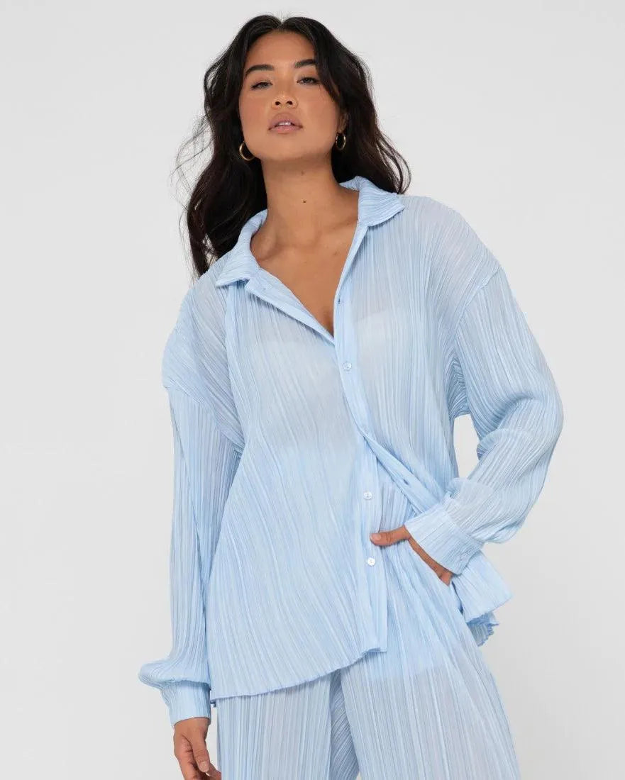 Nissi Long Sleeve Pleated Shirt - Beachin Surf