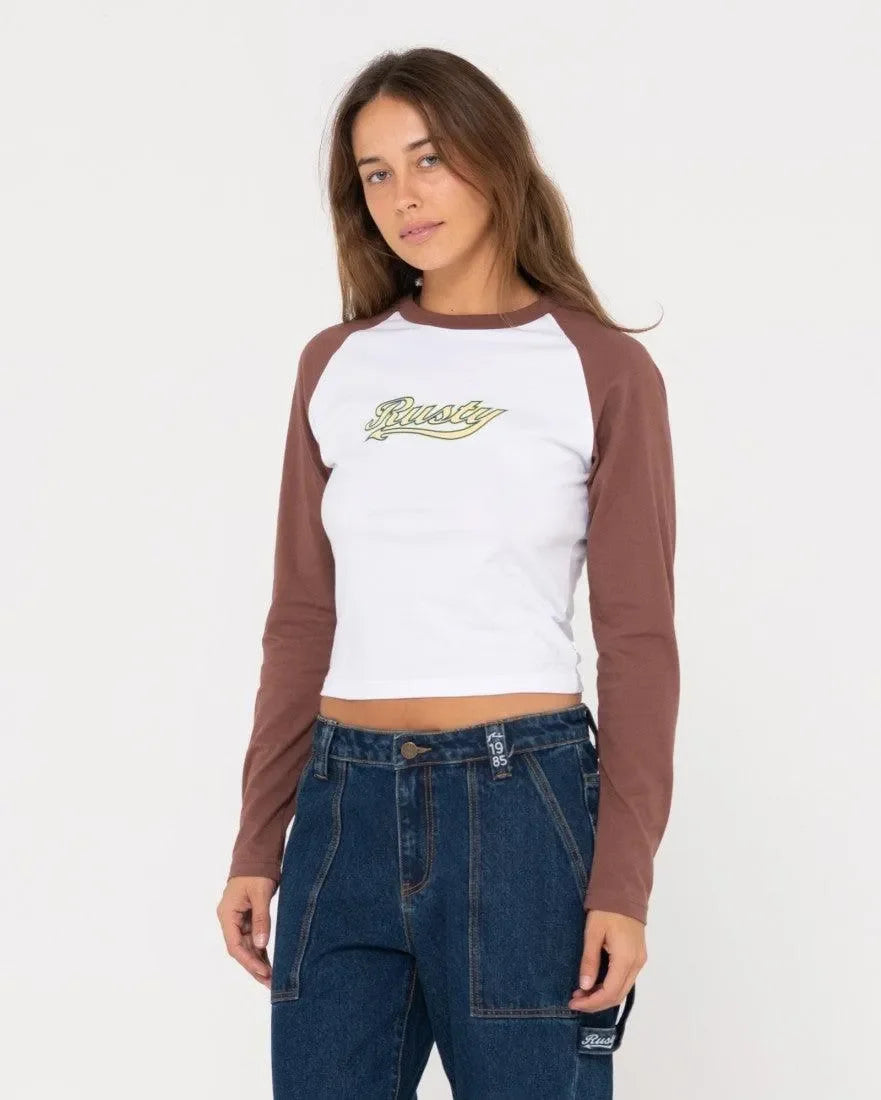 Norty Long Sleeve Raglan Baby Tee