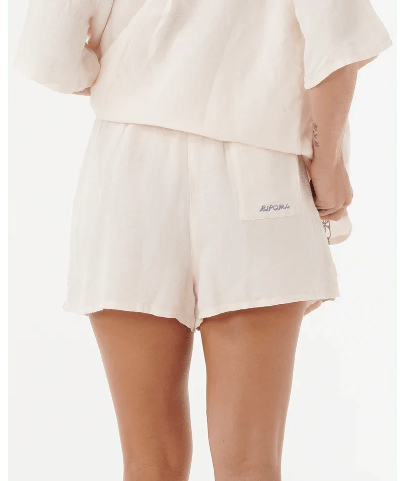 Oceanic Embroidered Short