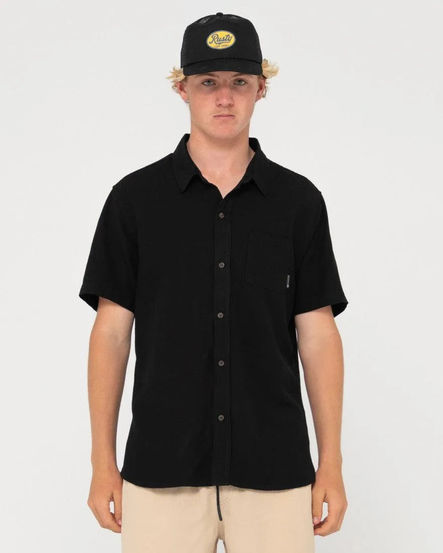 Overtone Short Sleeve Linen Shirt - Beachin Surf