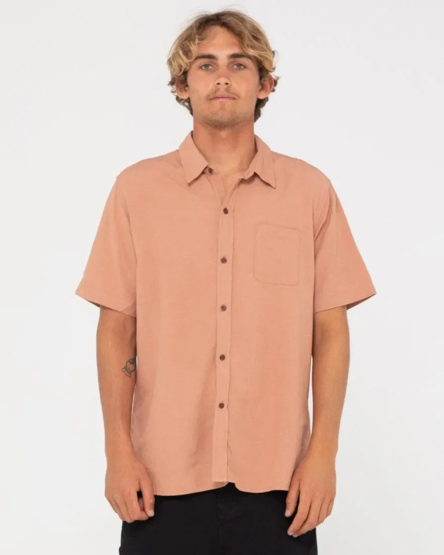 Overtone Short Sleeve Linen Shirt