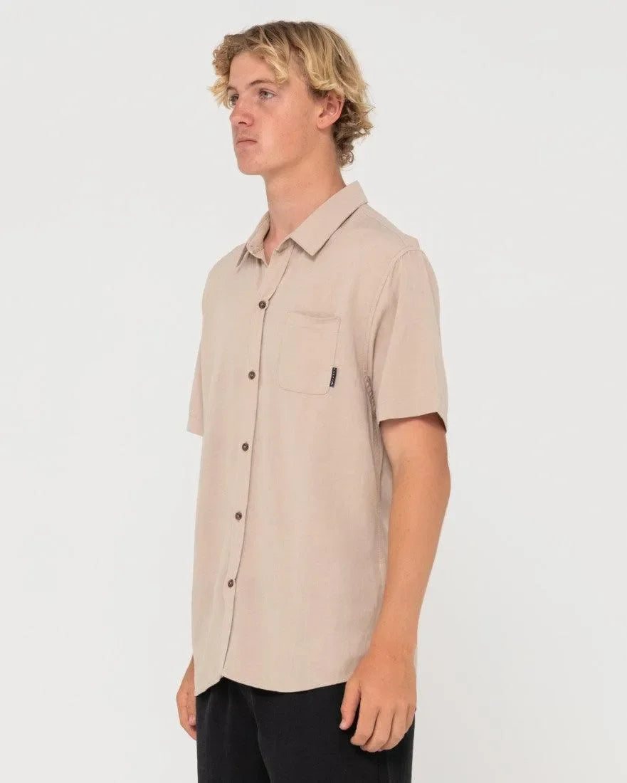 Overtone Short Sleeve Linen Shirt