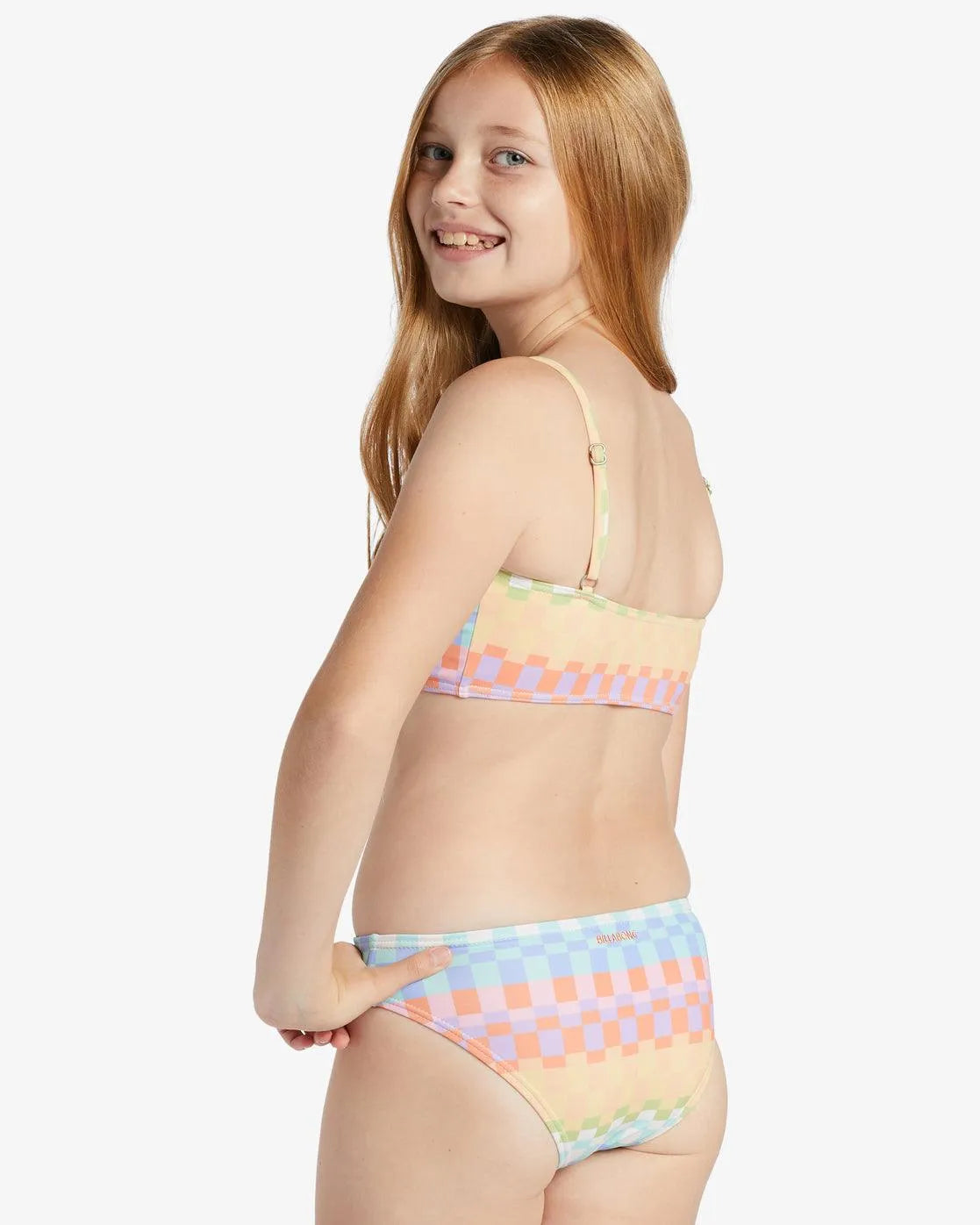 Paradise Check - Two Piece Trilet Bikini Set For Girls 4-14 - Beachin Surf