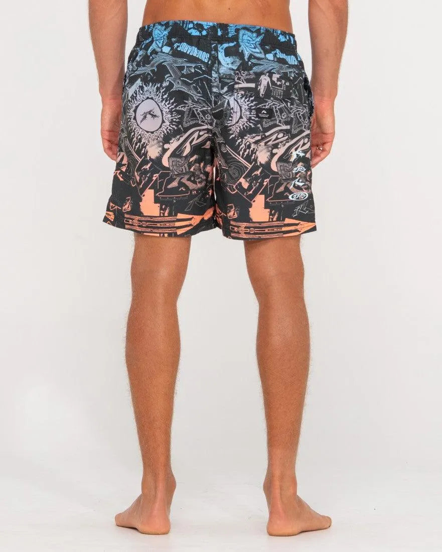 Paste Up Elastic Boardshort - Beachin Surf