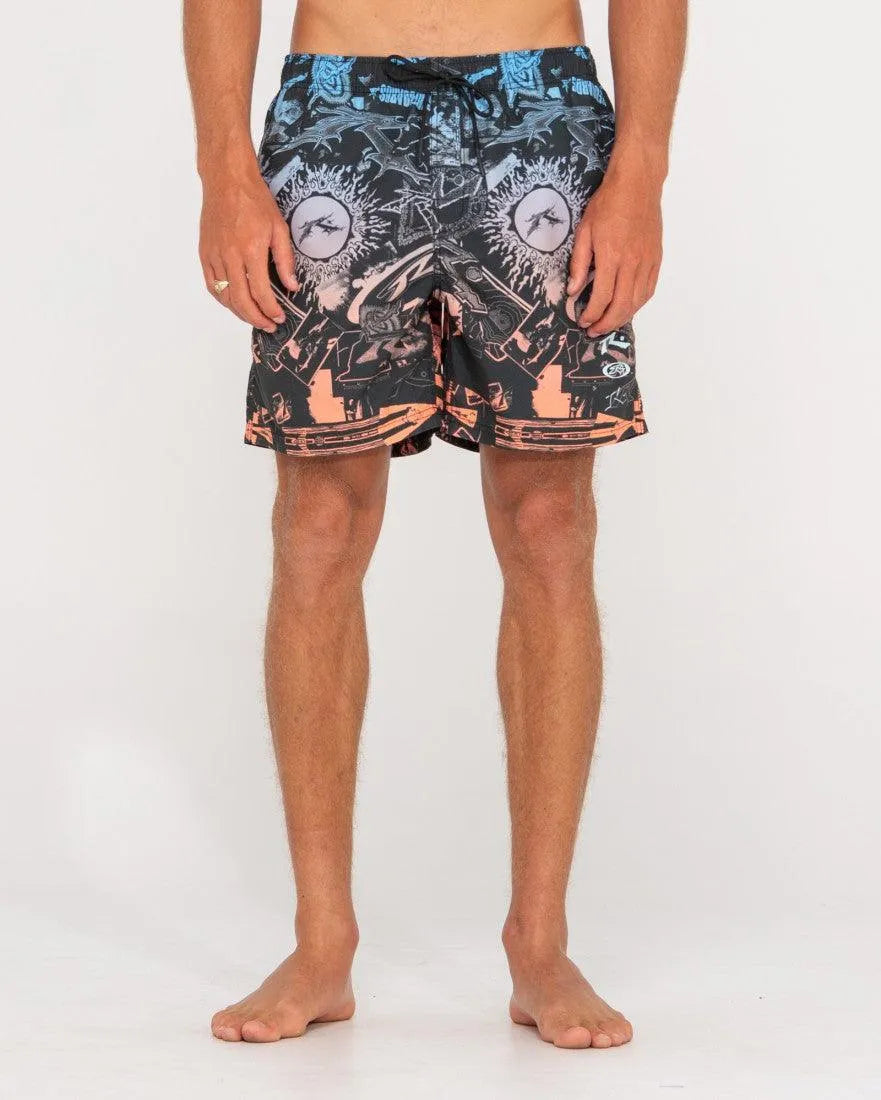 Paste Up Elastic Boardshort - Beachin Surf