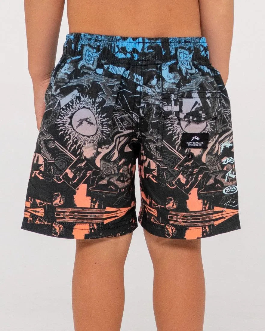 Paste Up Elastic Boardshort Runts - Beachin Surf