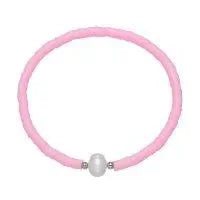 Pastel Pink Heishi Bracelet W/ Pearl
