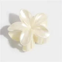 PEARL WHITE FRANJIPANI HAIRCLIP - Beachin Surf