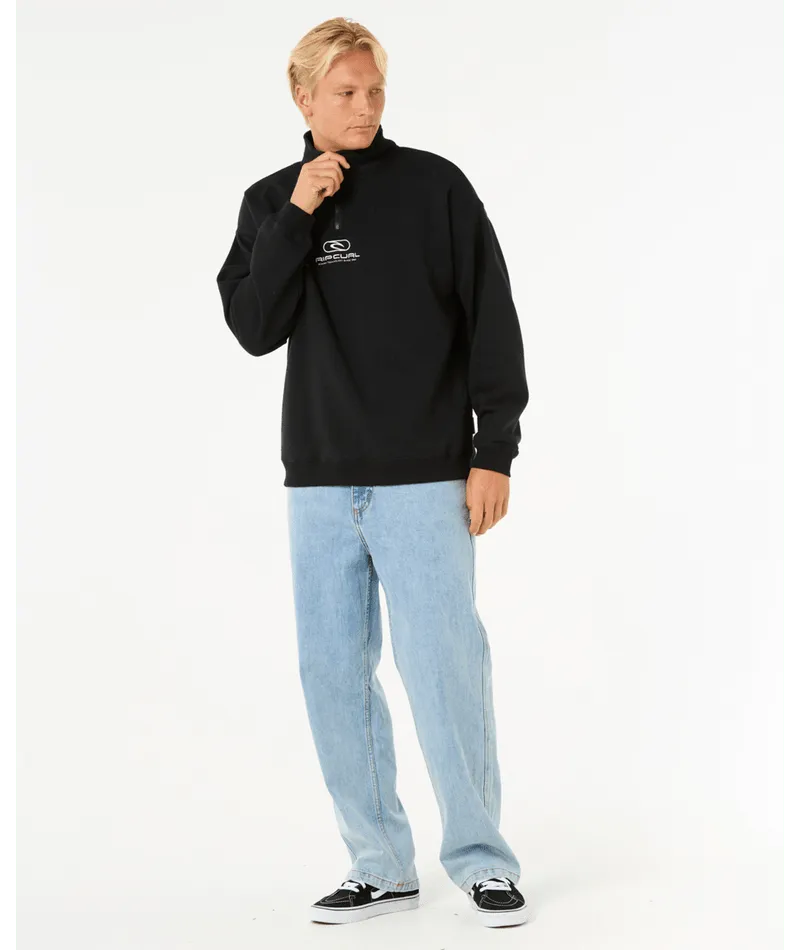 Pill Icon 1/4 Zip Crew - Beachin Surf