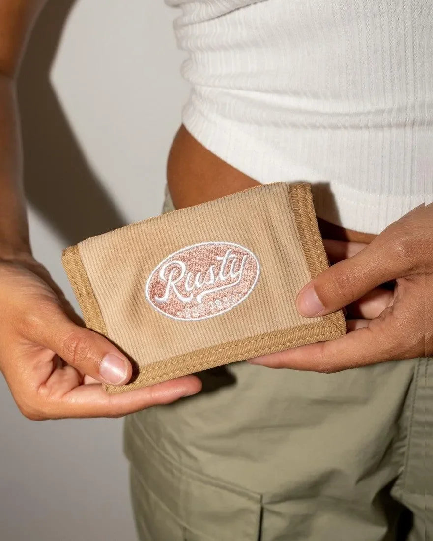 Pit Stop Tri Fold Embroidered Cord Wallet