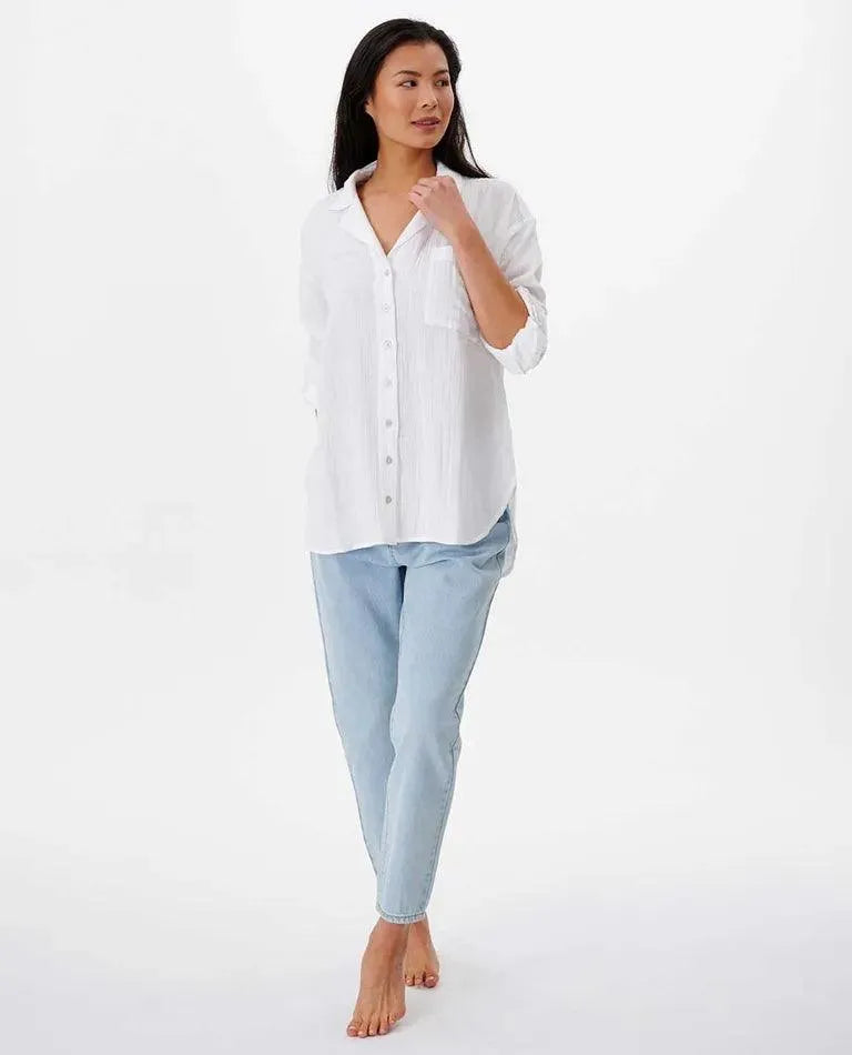 Premium Surf Long Sleeve Button Up Shirt - Beachin Surf