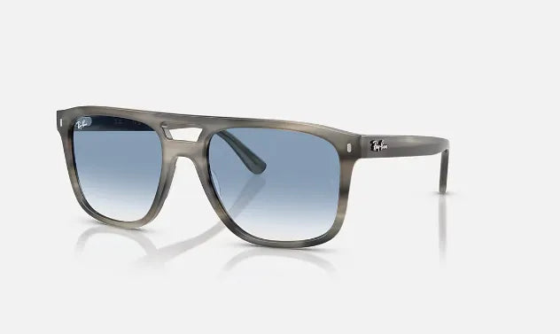 RB2213 - Havana Grey W/ Clear Gradient Blue - Beachin Surf