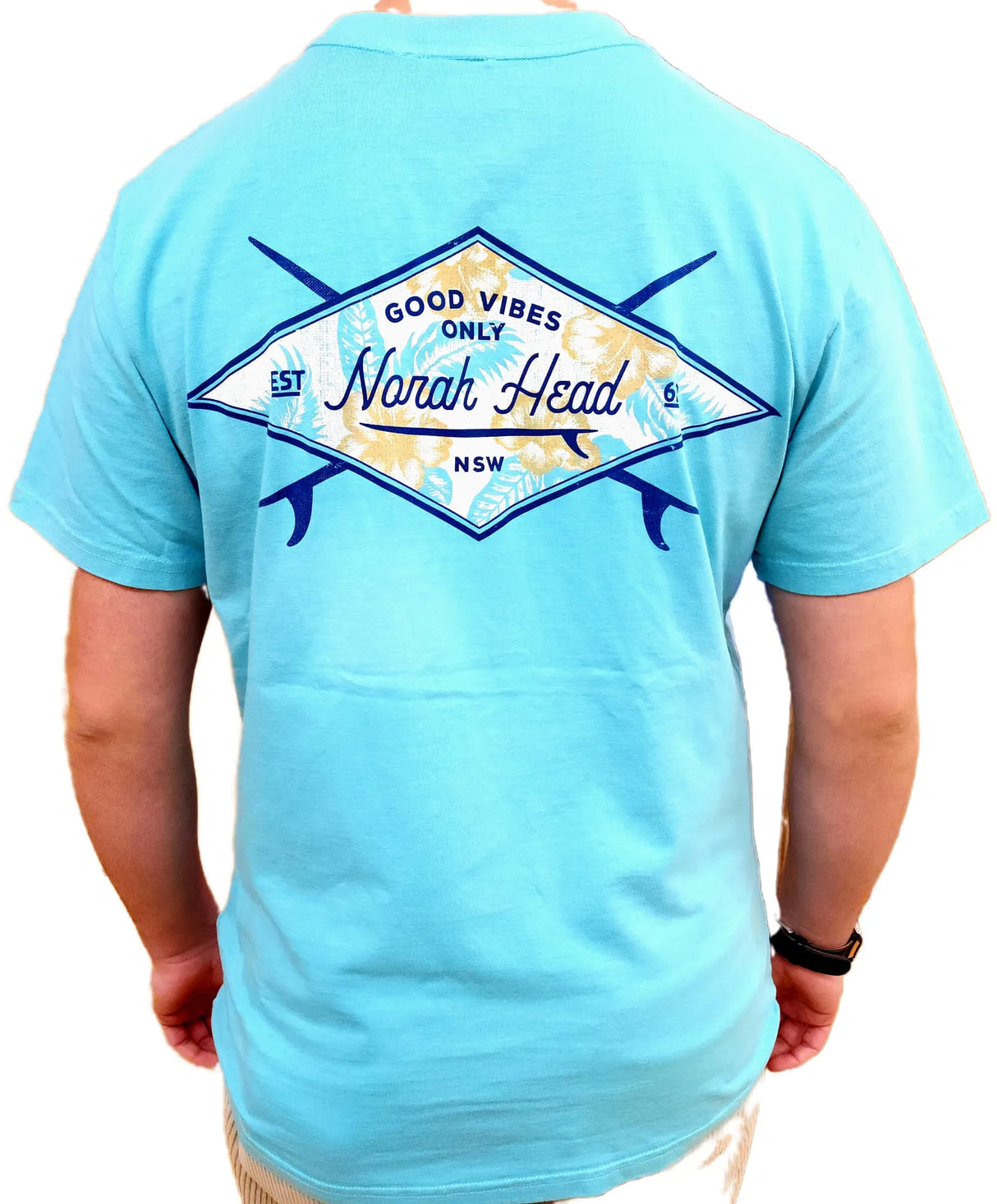 Retro Badge - Mens T - Beachin Surf