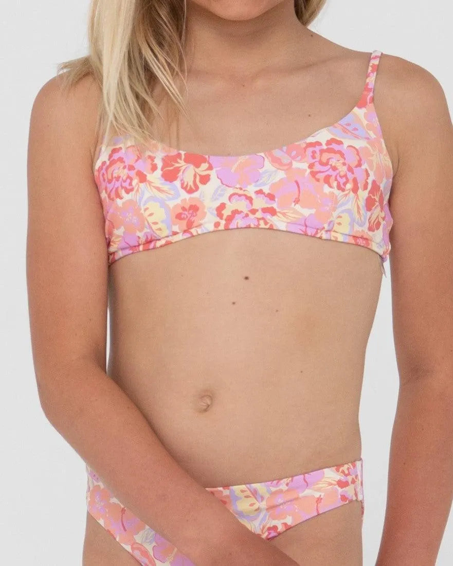 Rio Hibiscus Printed Bikini Set Girls - Beachin Surf
