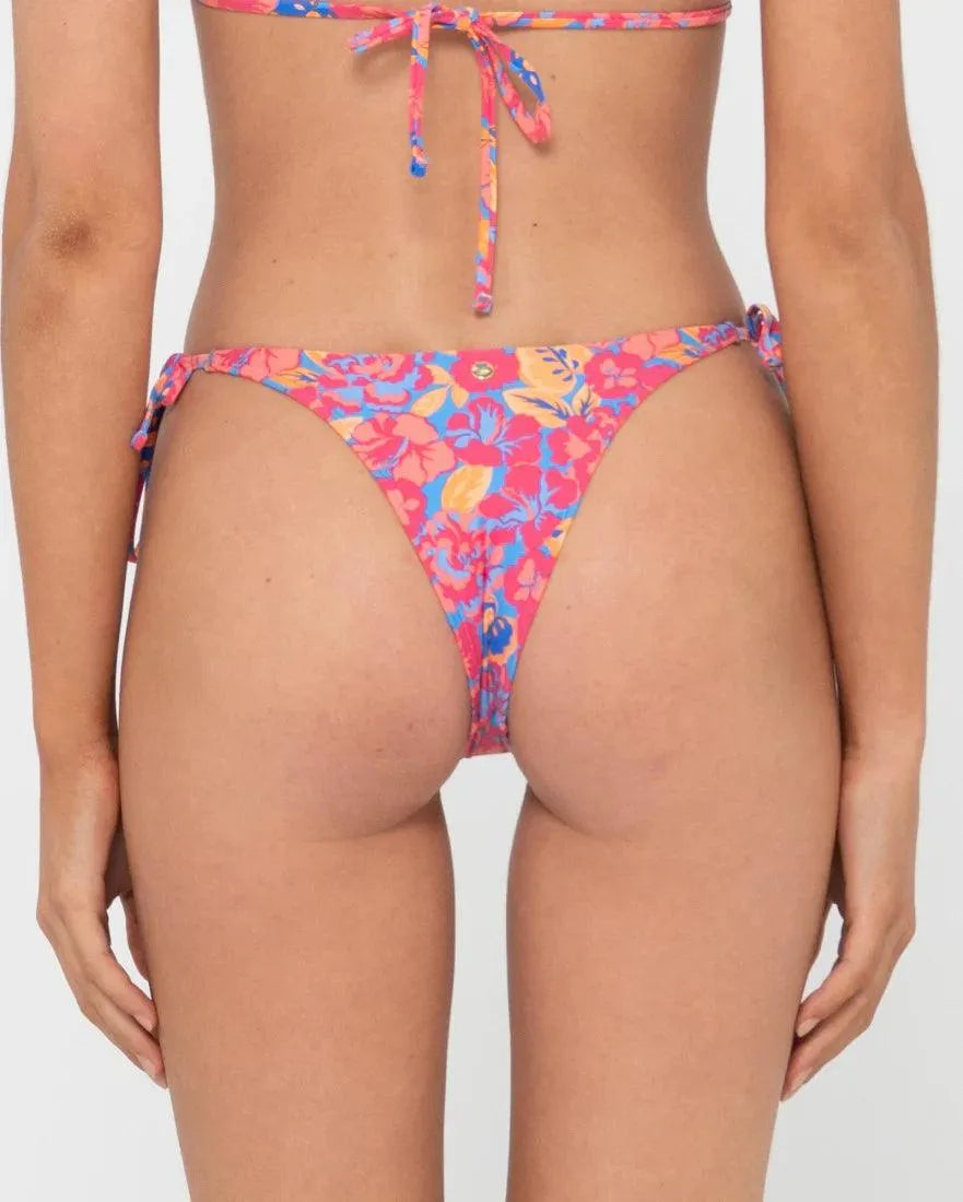 Rio Hibiscus Printed Brazilian Side Tie Bikini Bottom - Beachin Surf
