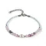 ROSE QUARTZ & PEARL ANKLET