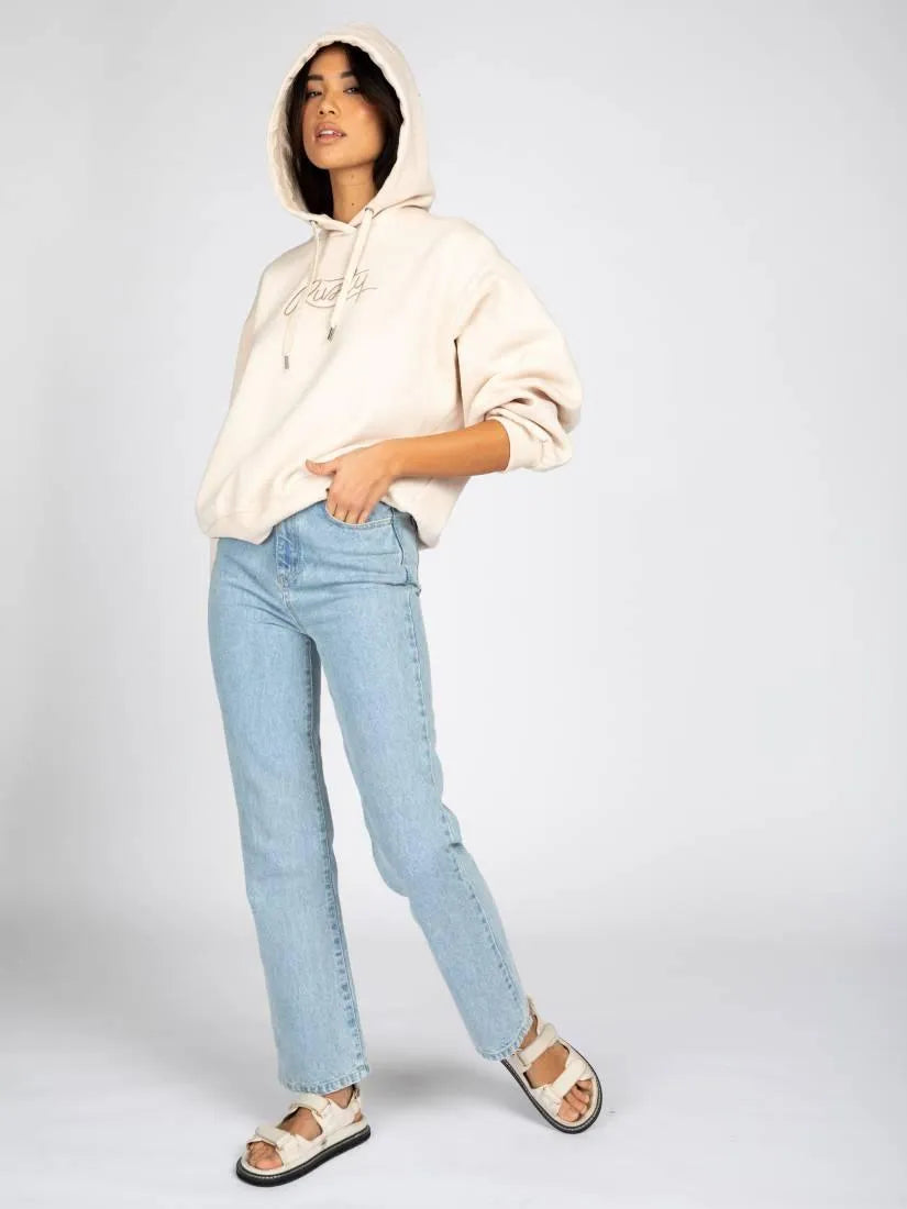 Rusty Script Oversize Hooded Fleece - Beachin Surf