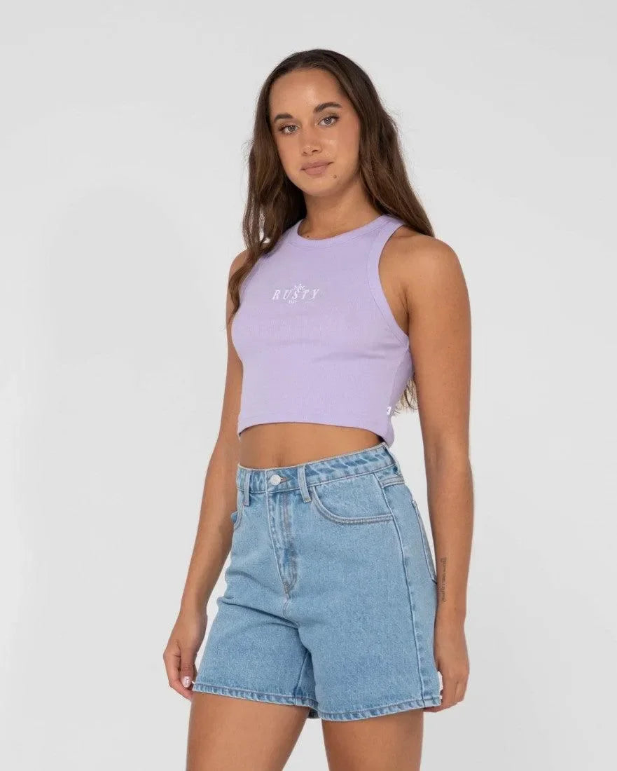 Rusty Sunrise Racer Tank Top