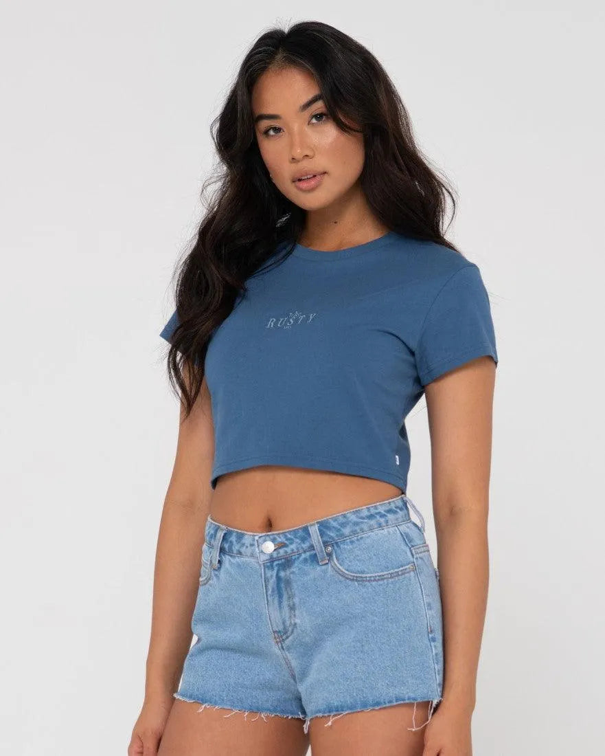 Rusty Sunrise Short Sleeve Baby Tee - Beachin Surf