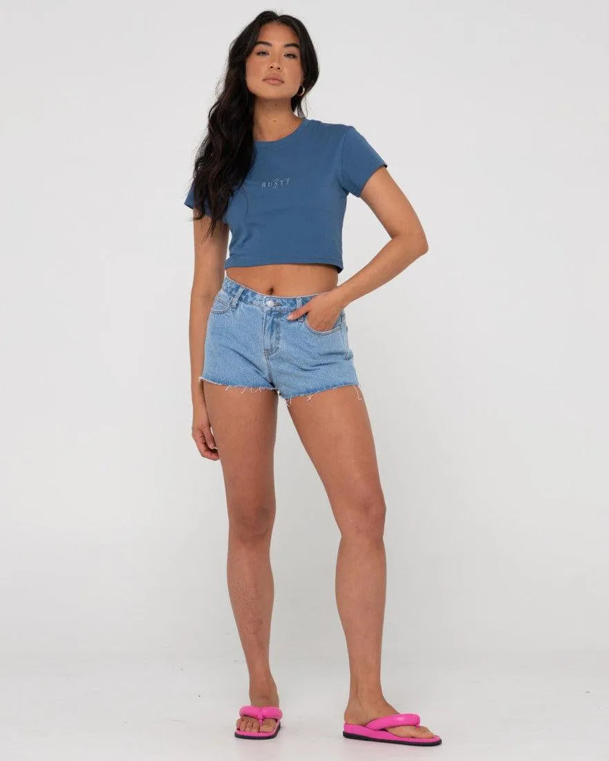 Rusty Sunrise Short Sleeve Baby Tee - Beachin Surf