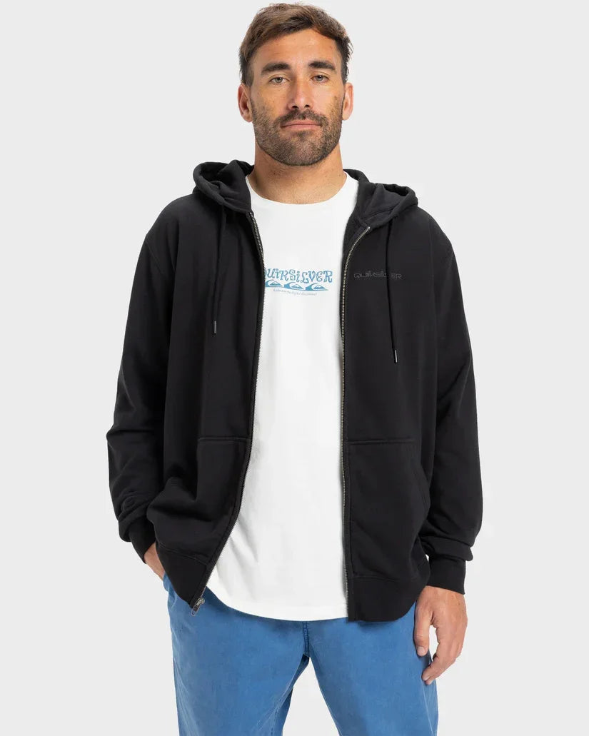 Salt Water Zip Hoodie - Black