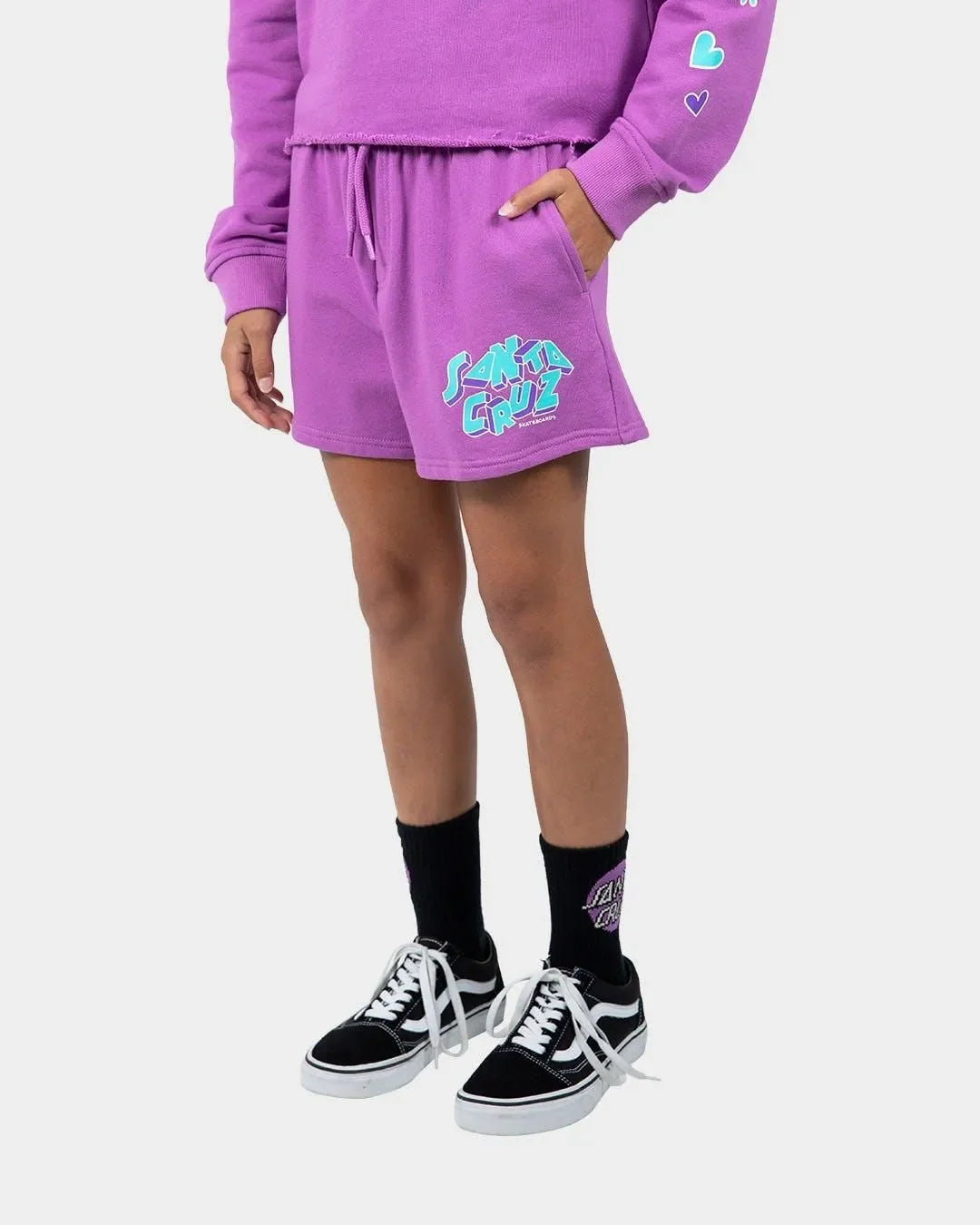 Scattered Strip Santa Cruz Girls Track Shorts