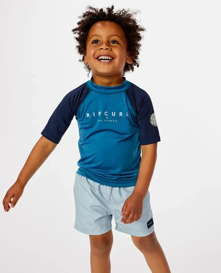 Shockwaves Short Sleeve Rash Vest - Boys (0-8 Years) - Beachin Surf