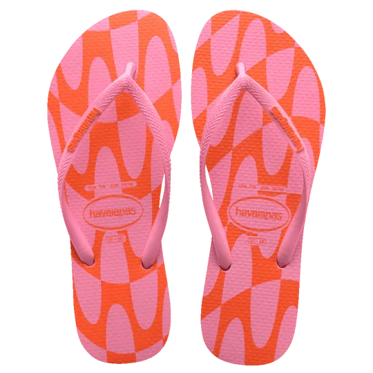 Slim Distorted Wave Thongs - Beachin Surf