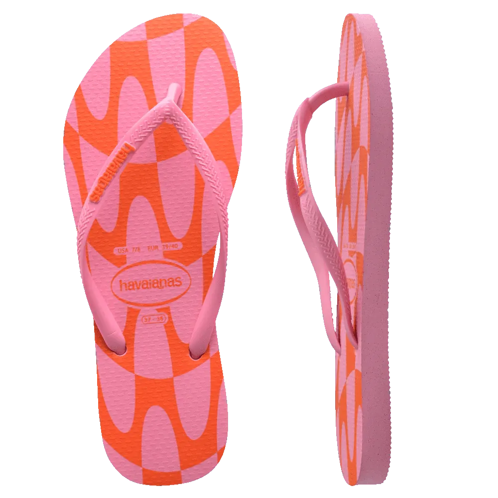 Slim Distorted Wave Thongs - Beachin Surf