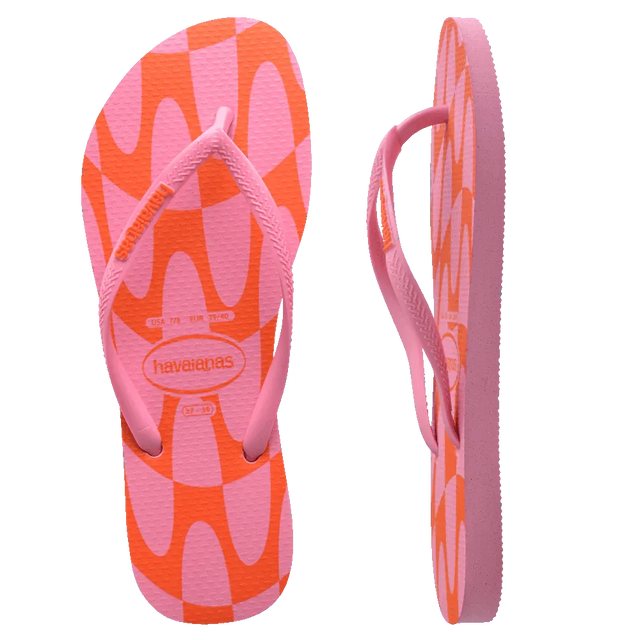 Slim Distorted Wave Thongs - Beachin Surf