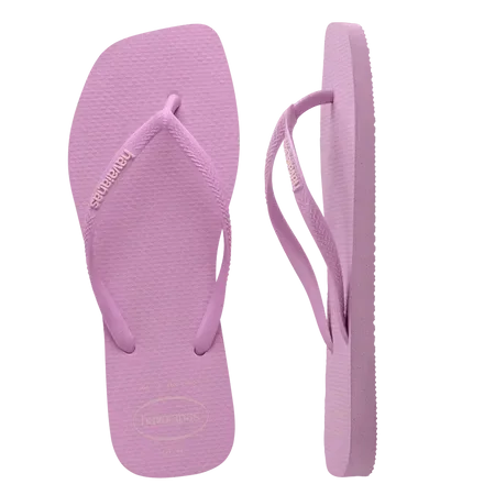 Slim Square Toe Logo Thongs