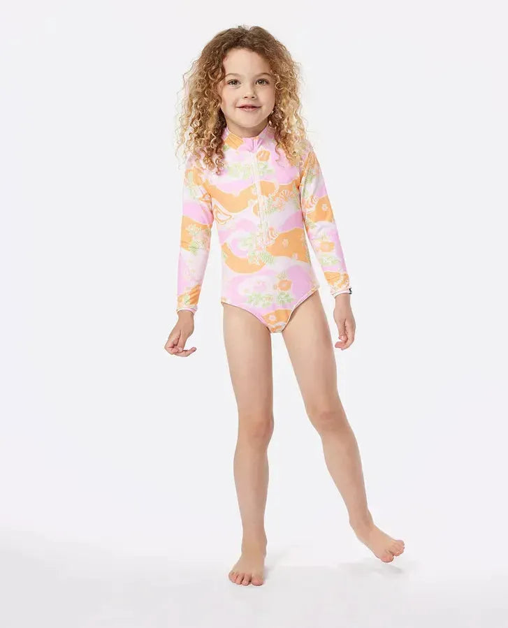 Sunkissed Long Sleeve Surf Suit - Girls (1-8 years) - Beachin Surf