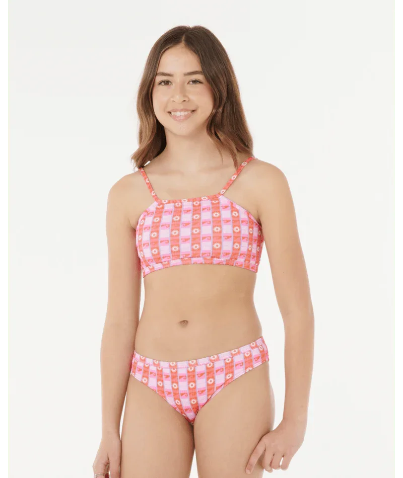 Sunset Check Rib Bikini - Girl