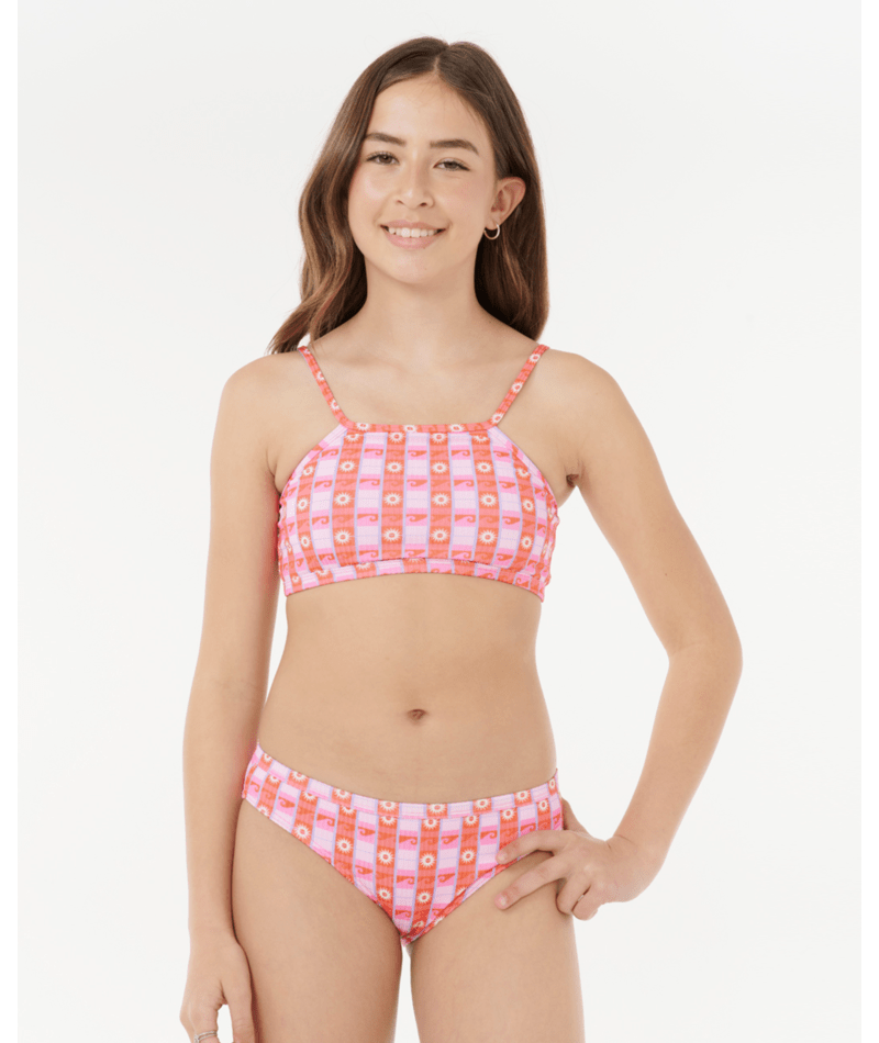 Sunset Check Rib Bikini - Girl - Beachin Surf