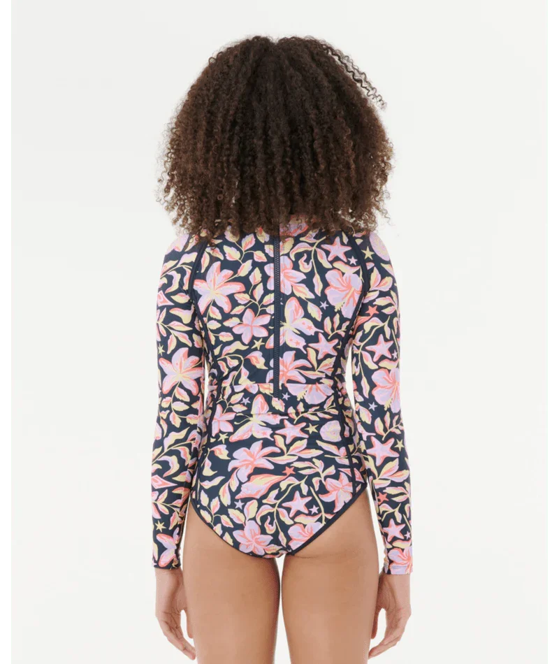 Sunset Skies Long Sleeve Surf Suit Swimsuit - Girls