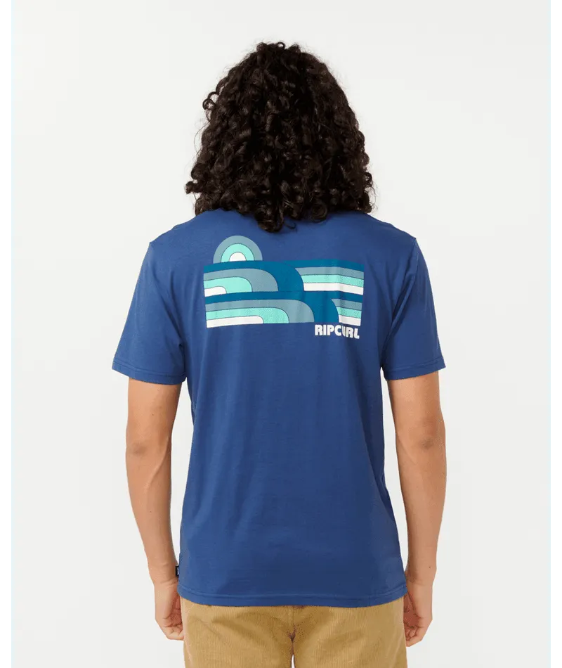 Surf Revival Lined Up Tee - Beachin Surf