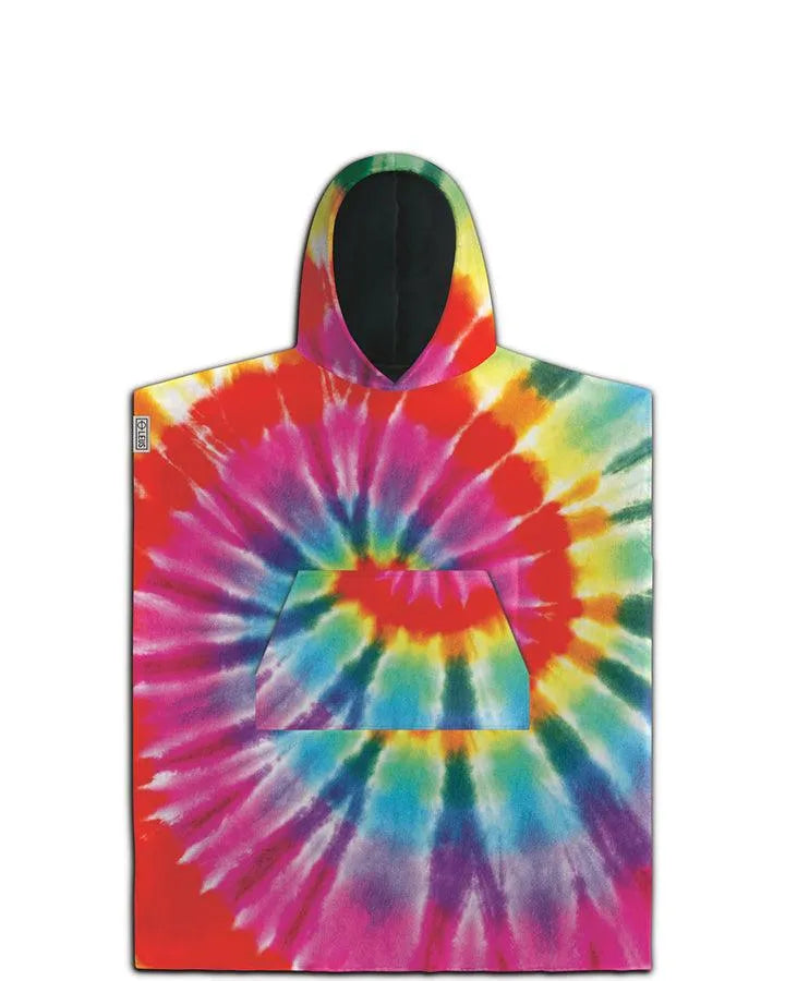 Tie Dye Rainbow Eco Poncho - Beachin Surf