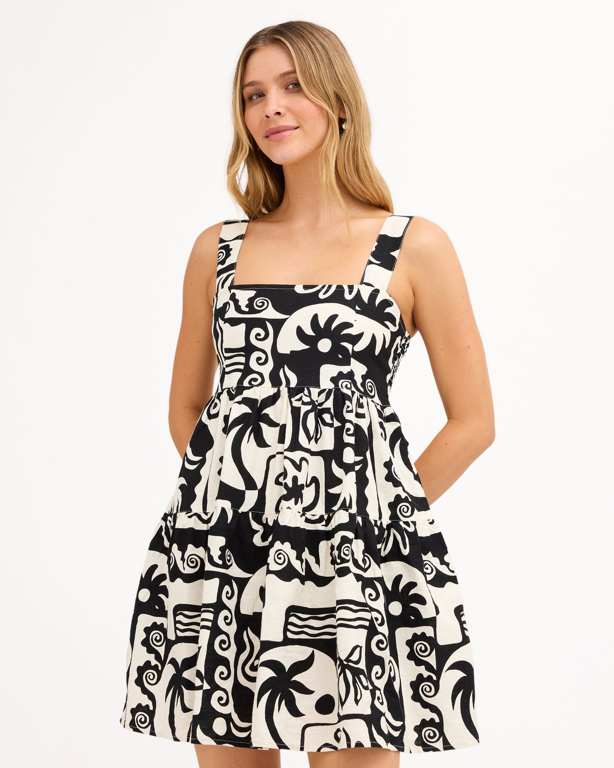Billabong Soul Dream Mini Dress - Black Pebble