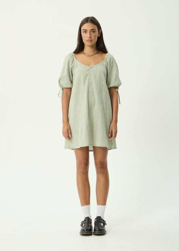 Benni - Mini Dress - Indy Sage Check