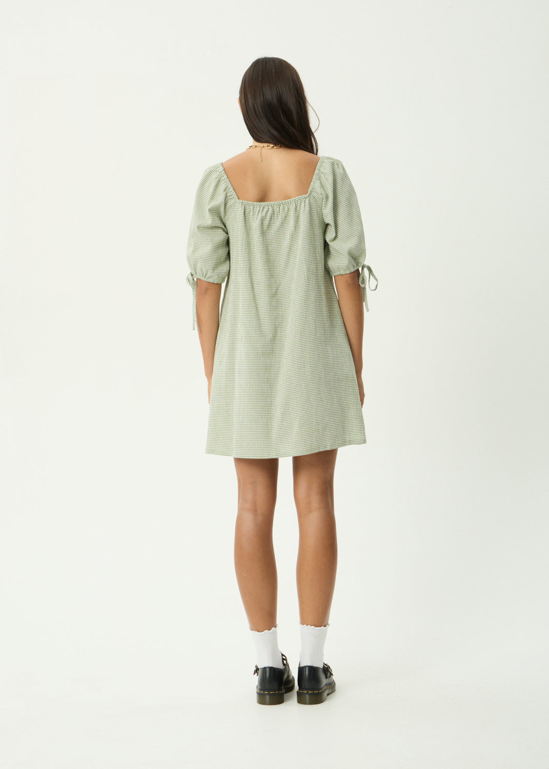 Benni - Mini Dress - Indy Sage Check