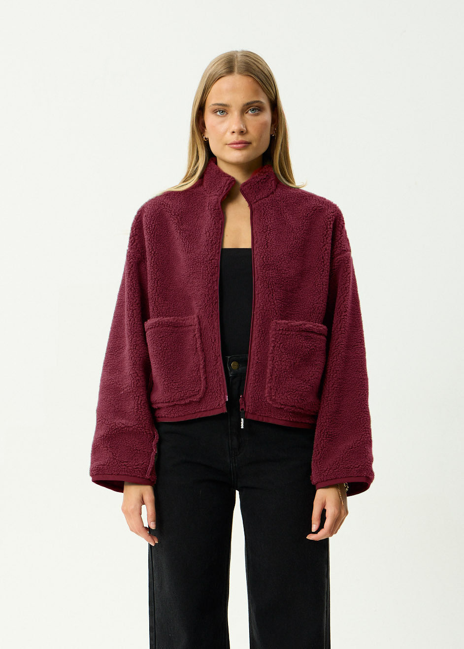 Berlin - Reversible Polar Fleece Jacket - Burgundy