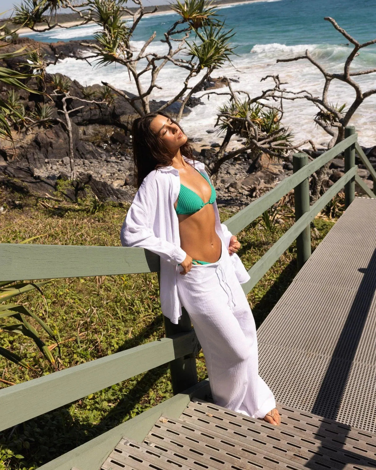 Vahala Oversized Long Sleeve Shirt - Beachin Surf