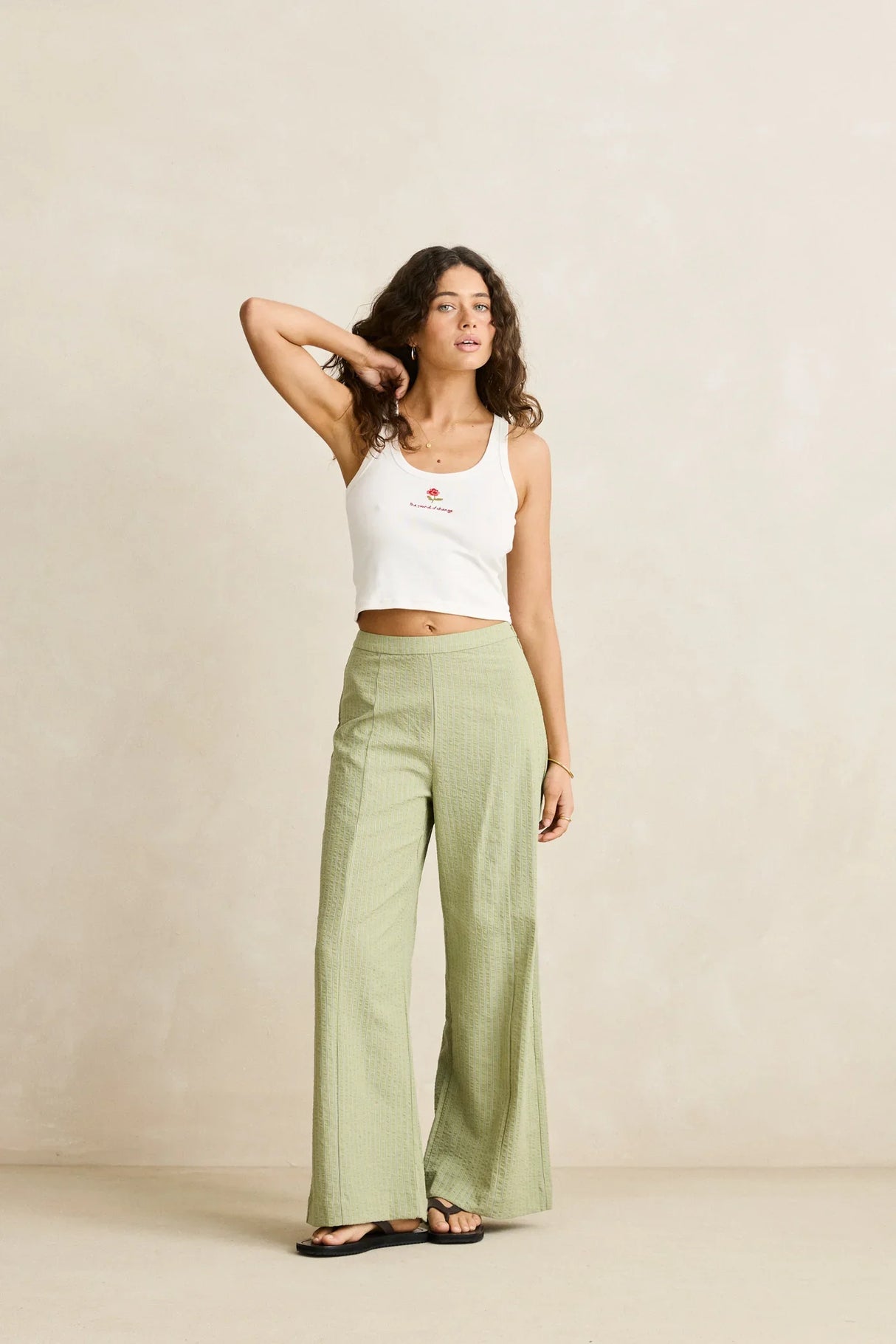 Vista Stripe Wide Leg Pant