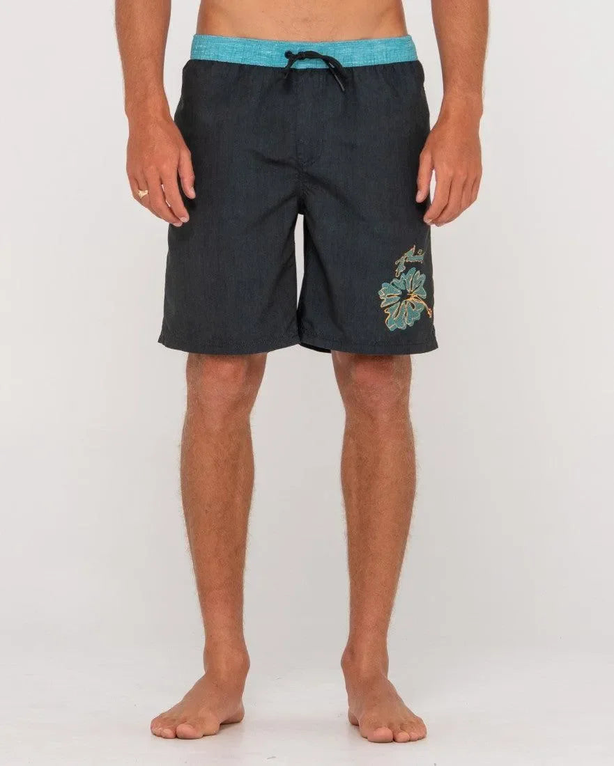 Vivid Bloom Elastic Boardshort