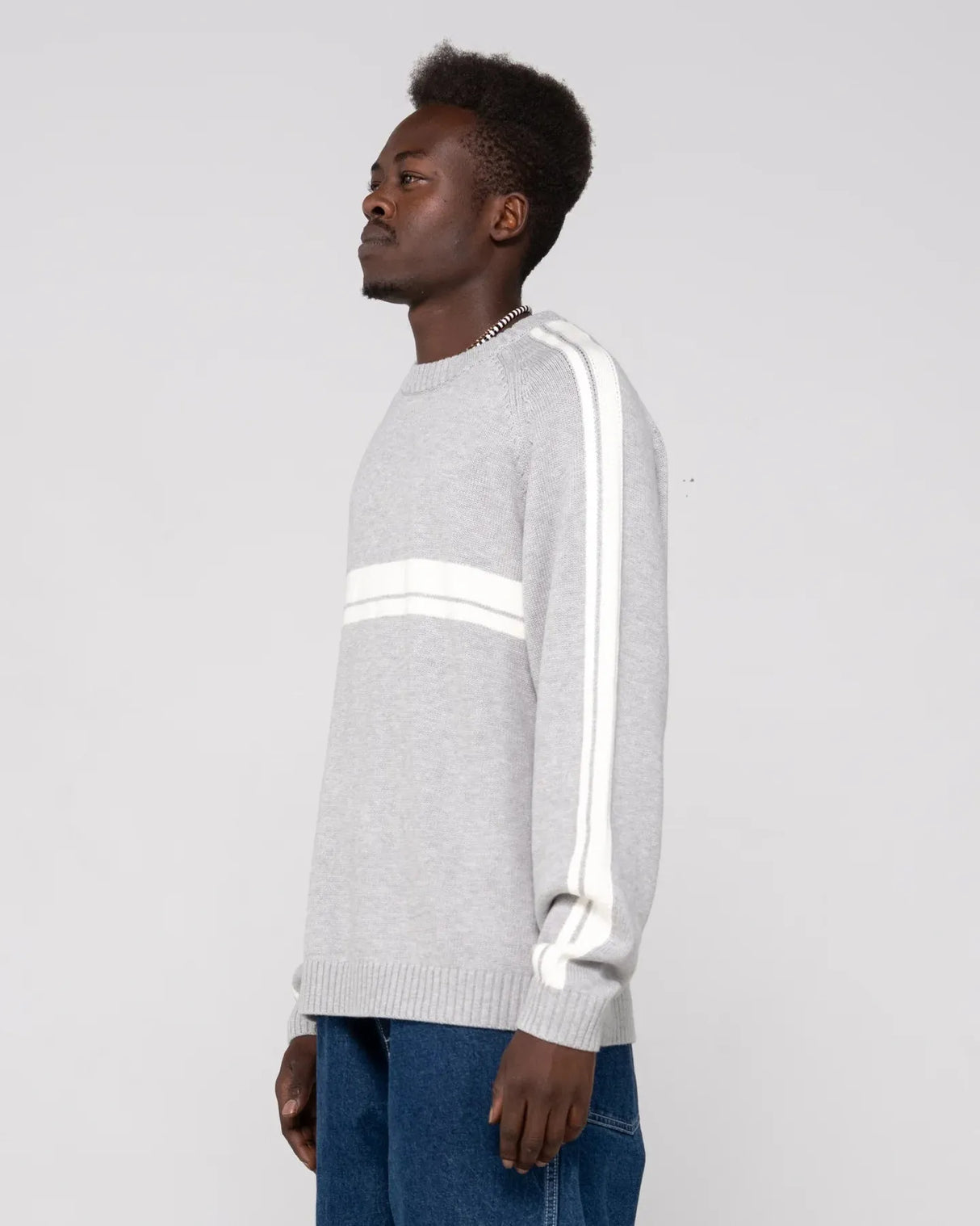 White Lines 2.0 Knitted Crew - Beachin Surf